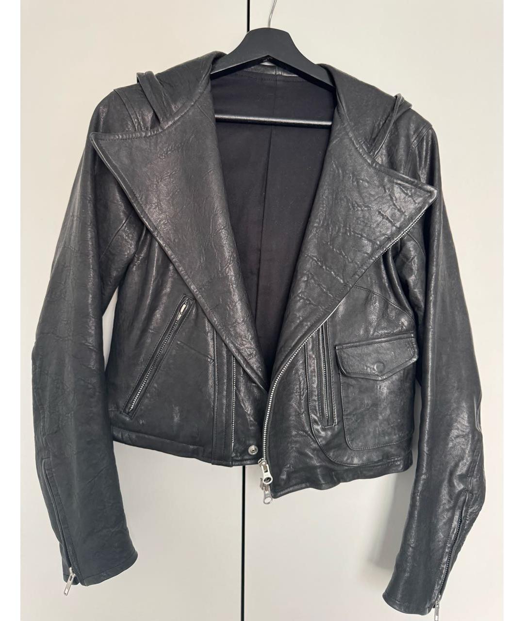YOHJI YAMAMOTO Черная кожаная куртка, фото 5
