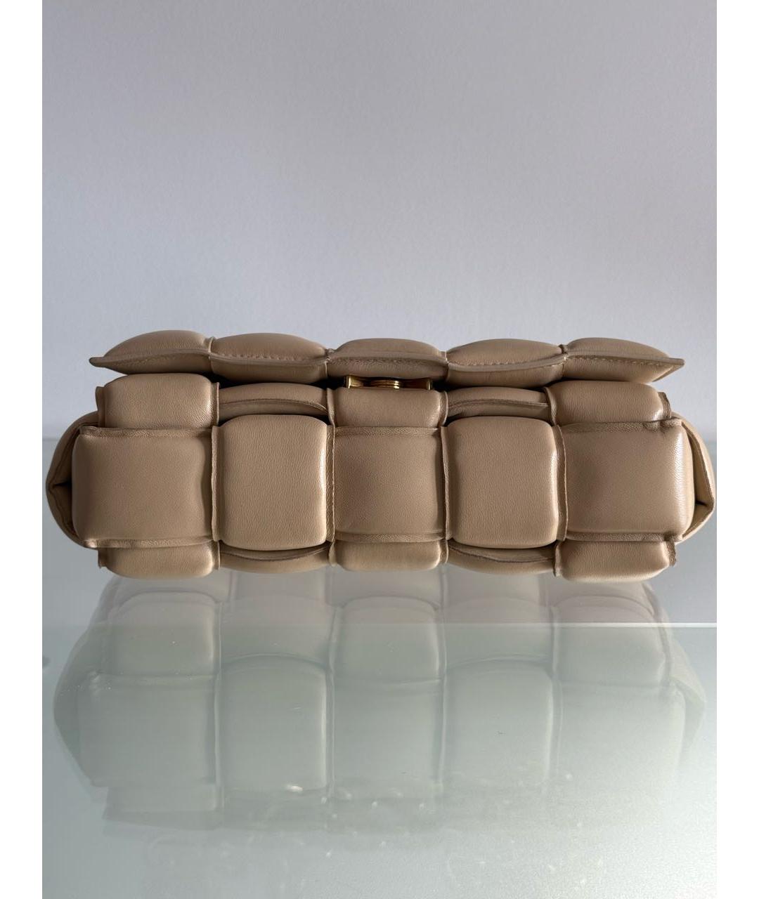 BOTTEGA VENETA Бежевая кожаная сумка через плечо, фото 7