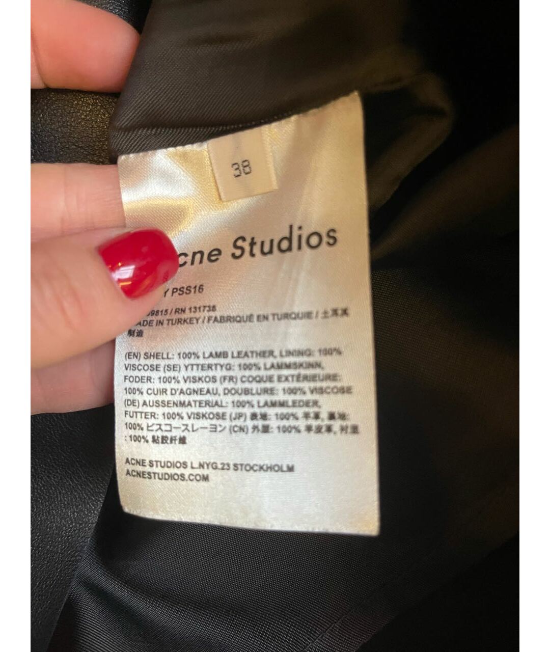 ACNE STUDIOS Черная кожаная юбка мини, фото 4