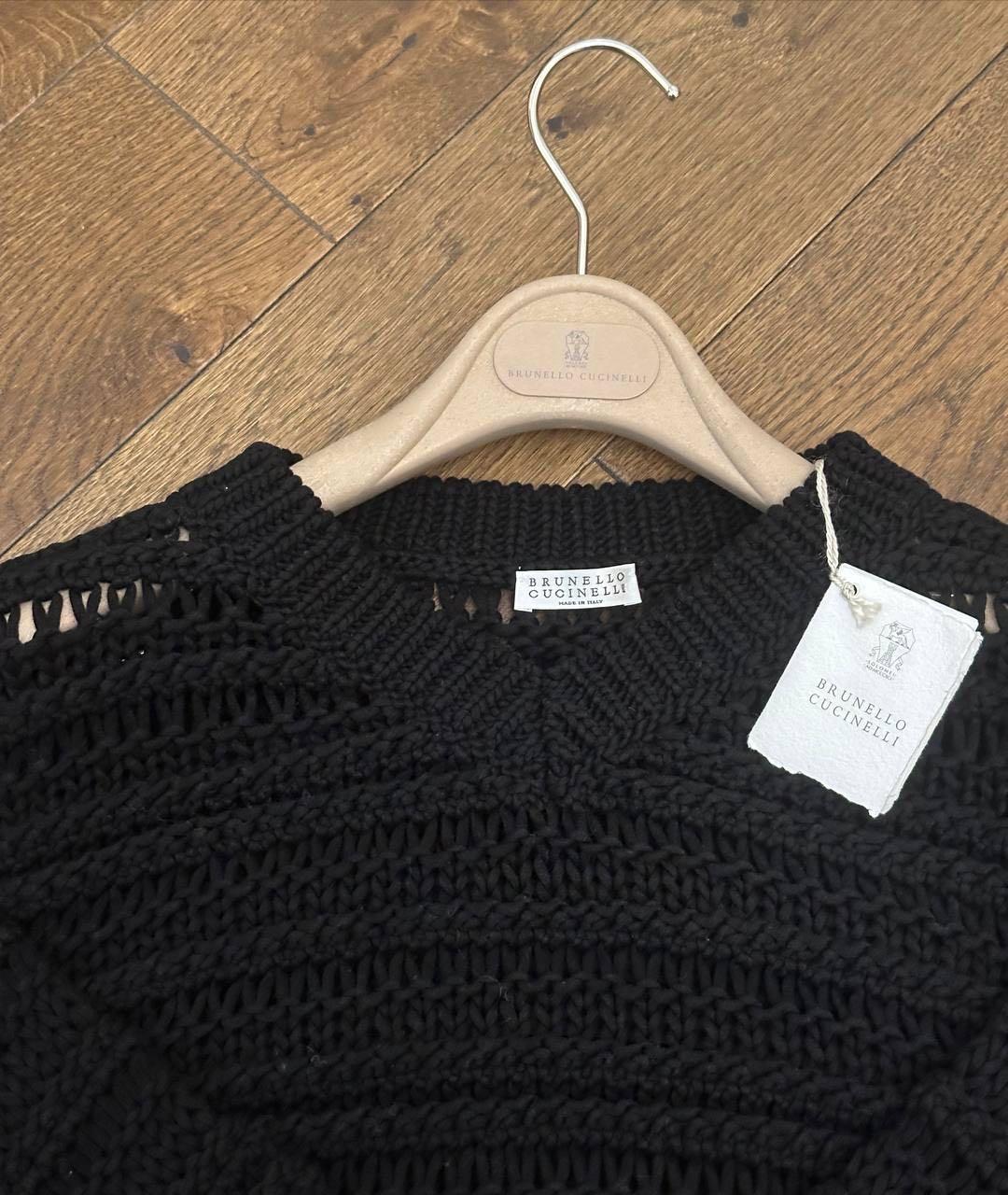 BRUNELLO CUCINELLI Черный хлопковый джемпер / свитер, фото 2