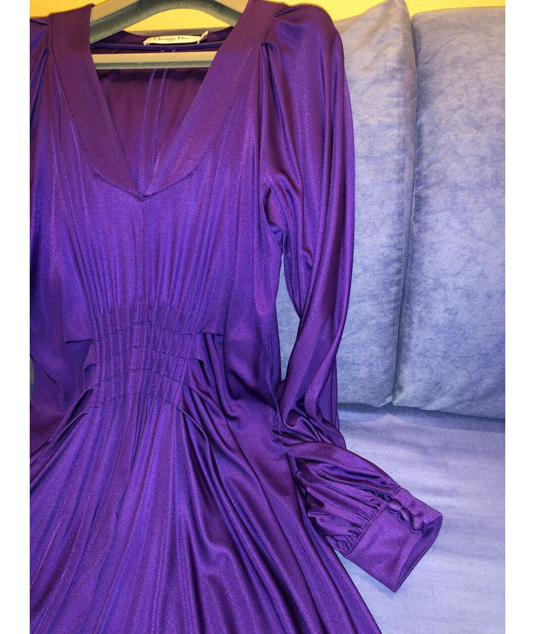 CHRISTIAN DIOR Фиолетовое платье, фото 6