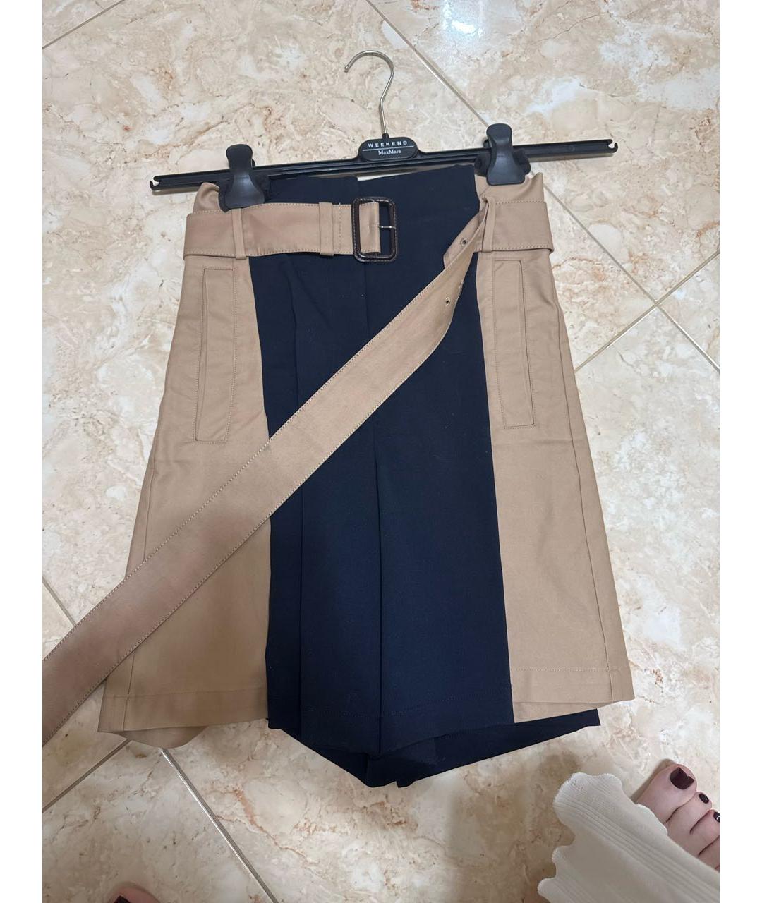 WEEKEND MAX MARA Бежевые хлопковые шорты, фото 4