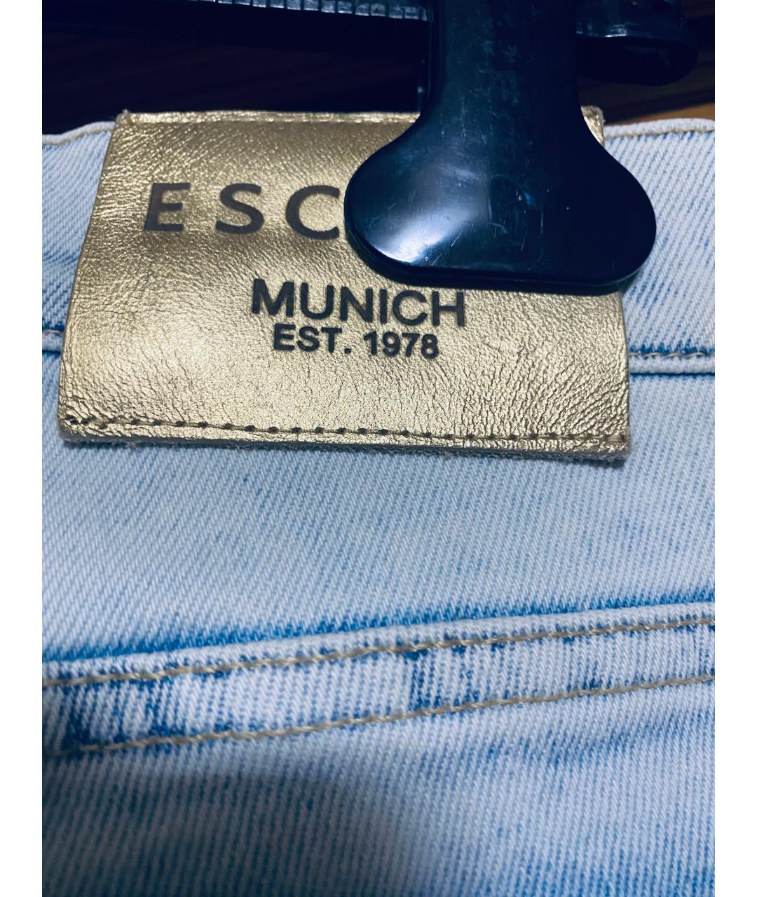 ESCADA Голубые хлопко-эластановые прямые джинсы, фото 3