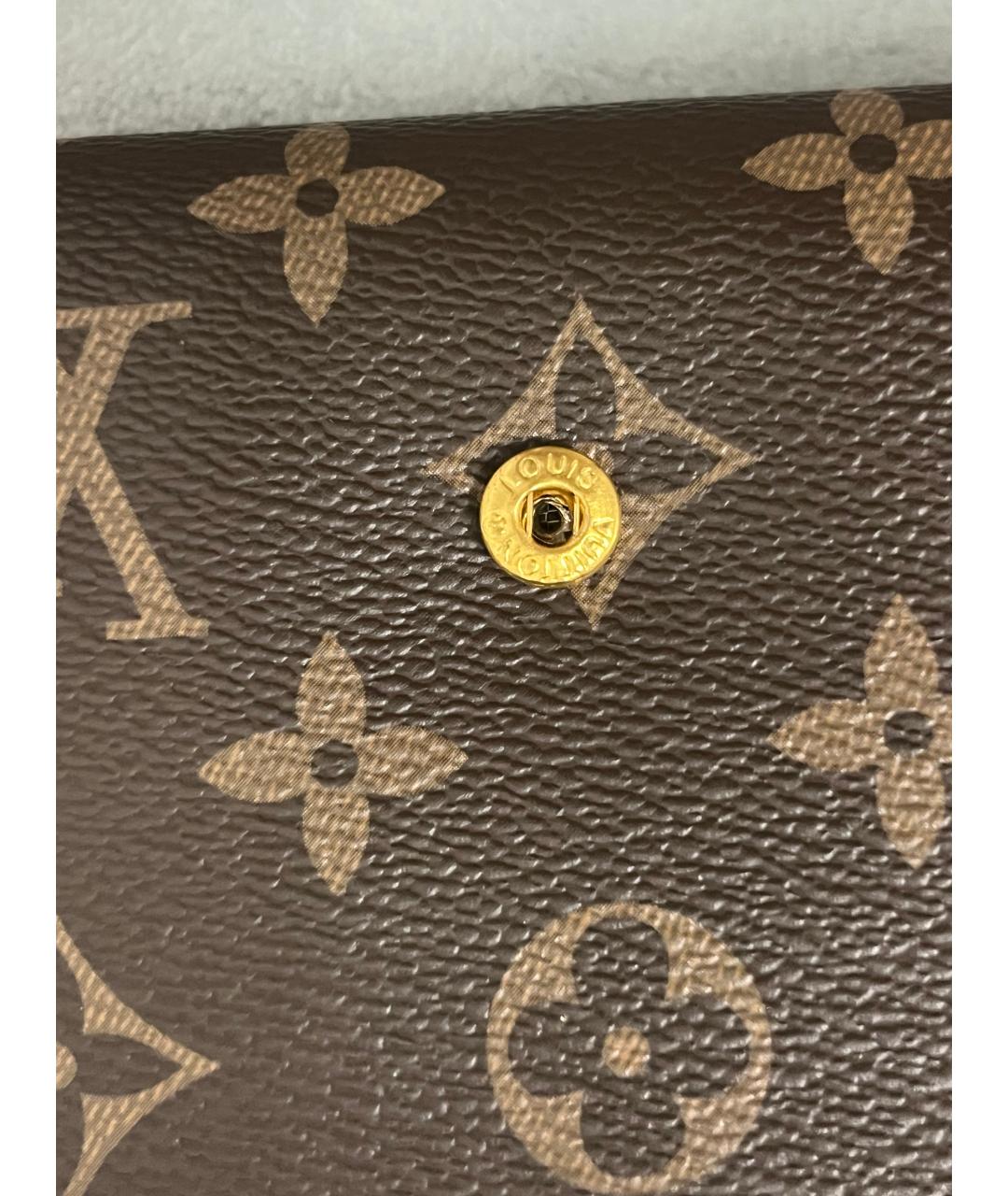 LOUIS VUITTON Коричневый кошелек из искусственной кожи, фото 5
