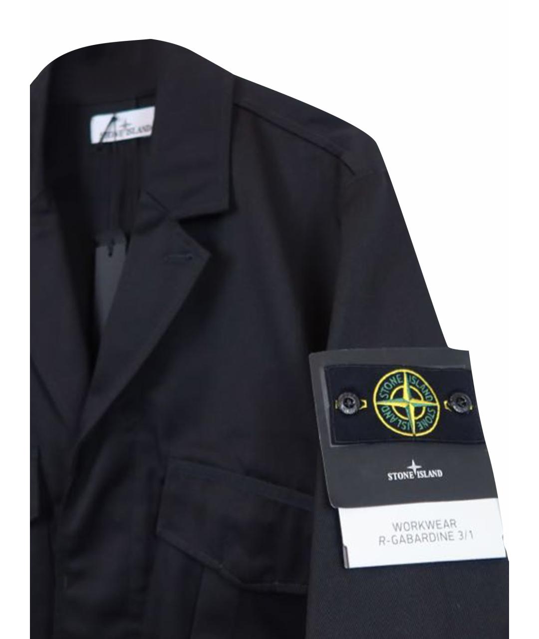 STONE ISLAND Черное хлопковое пальто, фото 7