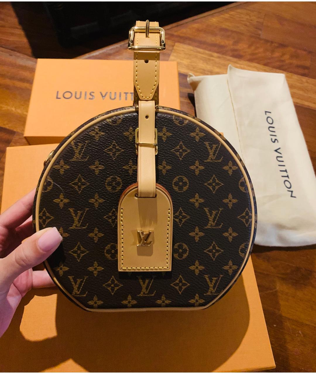 LOUIS VUITTON Коричневая кожаная сумка с короткими ручками, фото 5