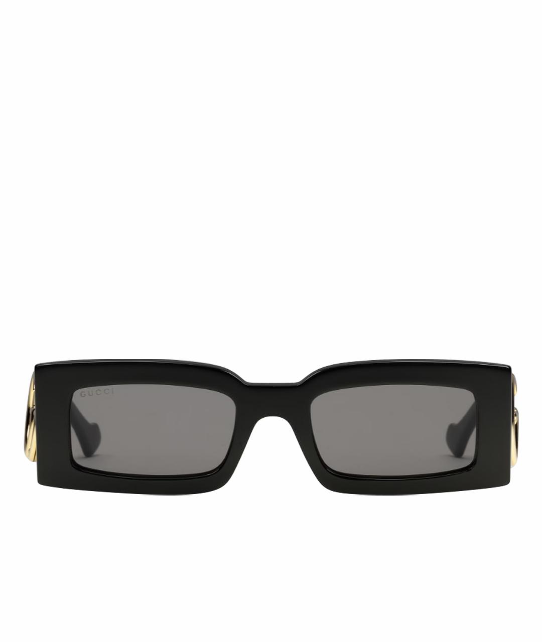 GUCCI Черные пластиковые солнцезащитные очки, фото 1