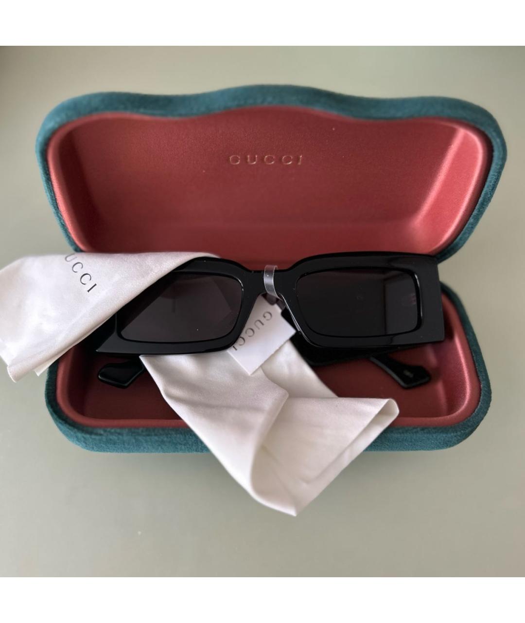 GUCCI Черные пластиковые солнцезащитные очки, фото 5