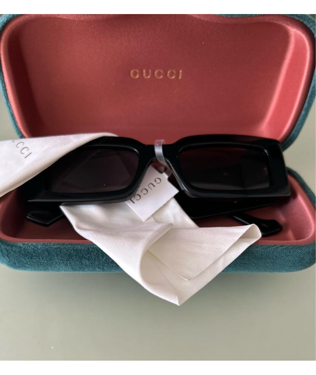 GUCCI Черные пластиковые солнцезащитные очки, фото 6