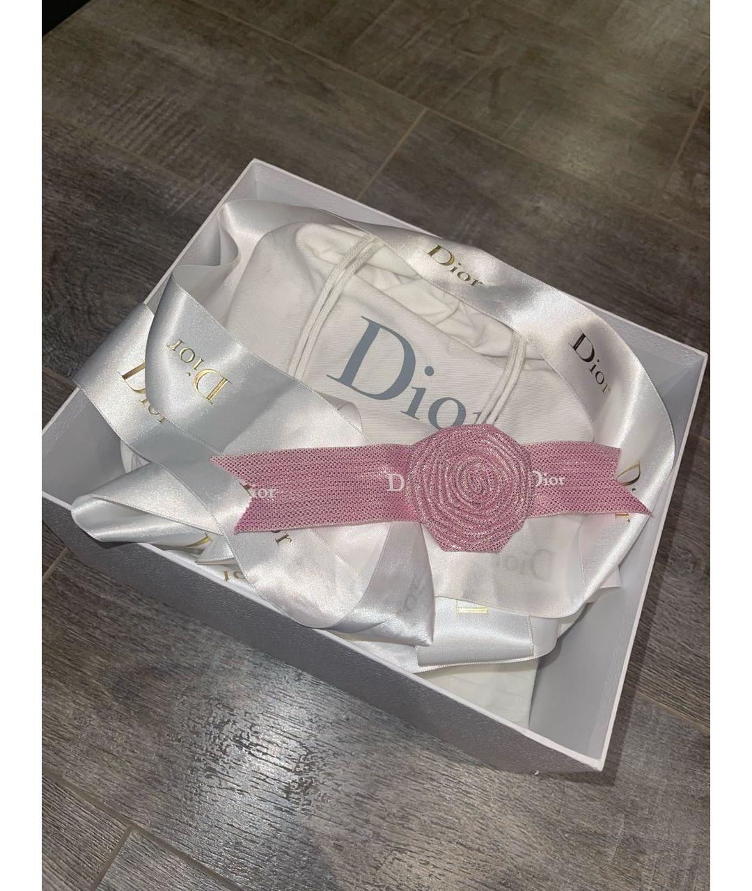 CHRISTIAN DIOR Бежевая кожаная сумка с короткими ручками, фото 2