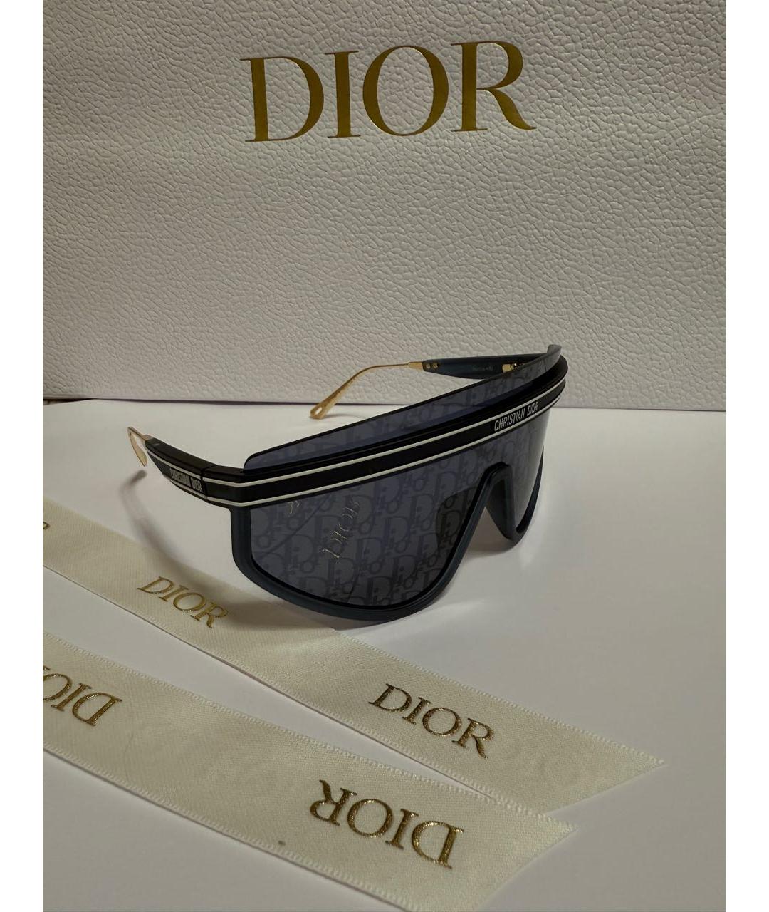 CHRISTIAN DIOR Синие пластиковые солнцезащитные очки, фото 3