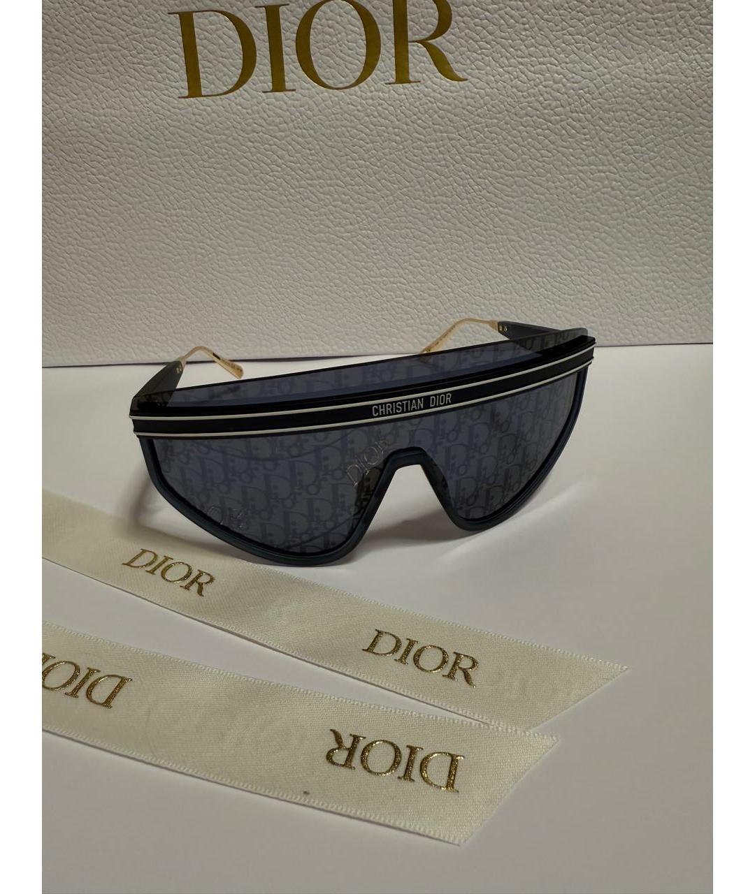 CHRISTIAN DIOR Синие пластиковые солнцезащитные очки, фото 2