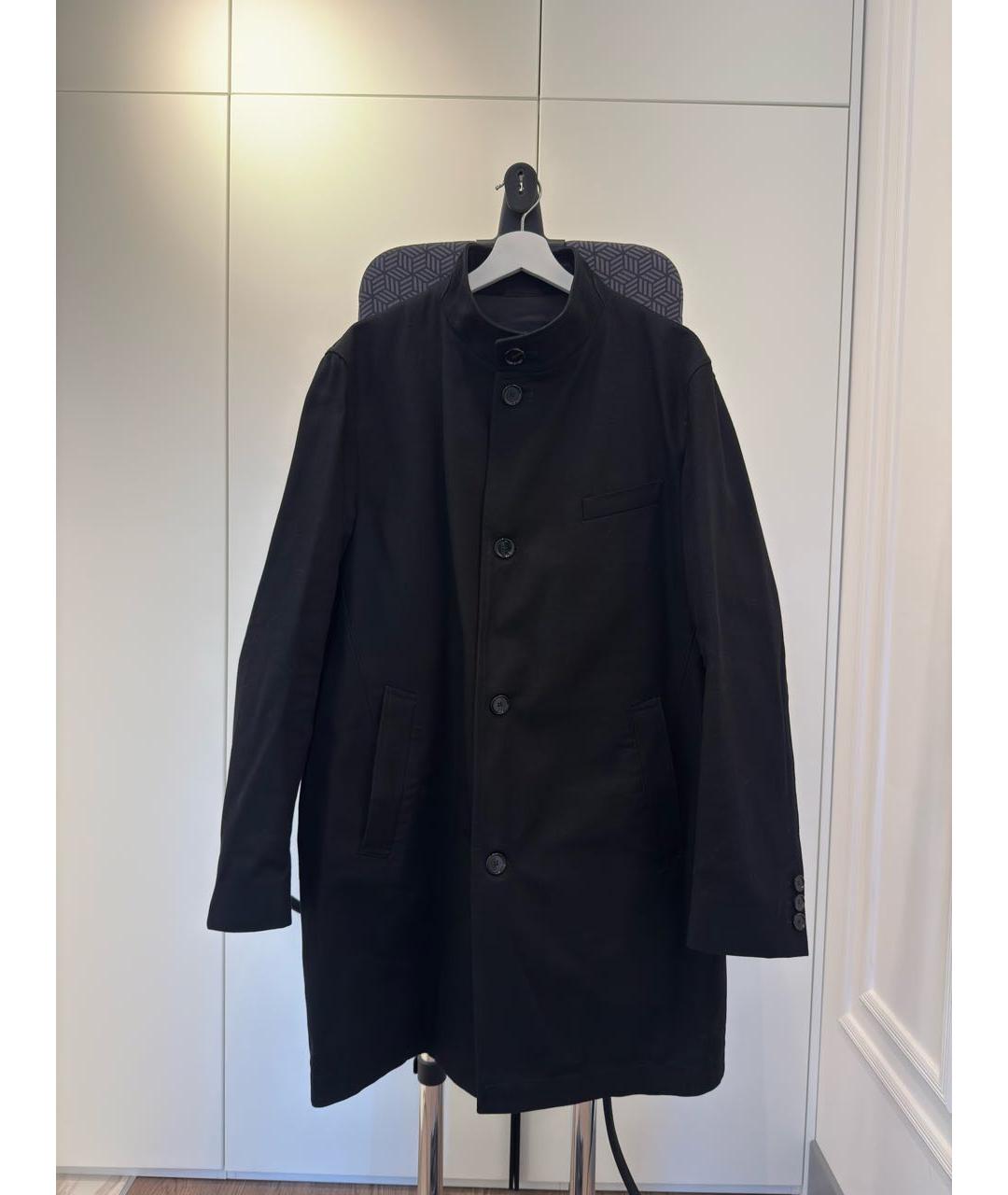 HUGO BOSS Черное полиэстеровое пальто, фото 8