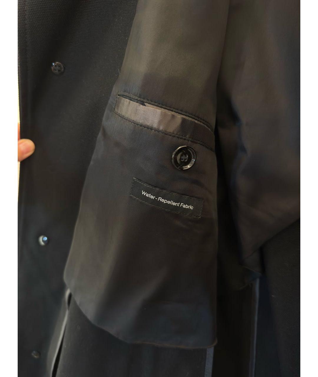 HUGO BOSS Черное полиэстеровое пальто, фото 6