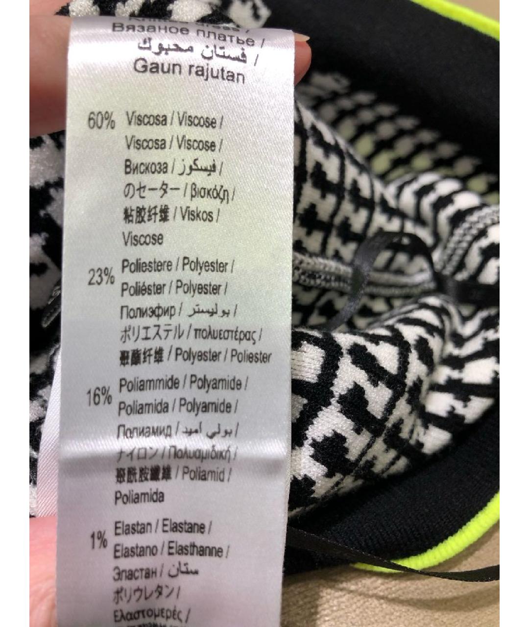 ELISABETTA FRANCHI Черное вискозное повседневное платье, фото 6