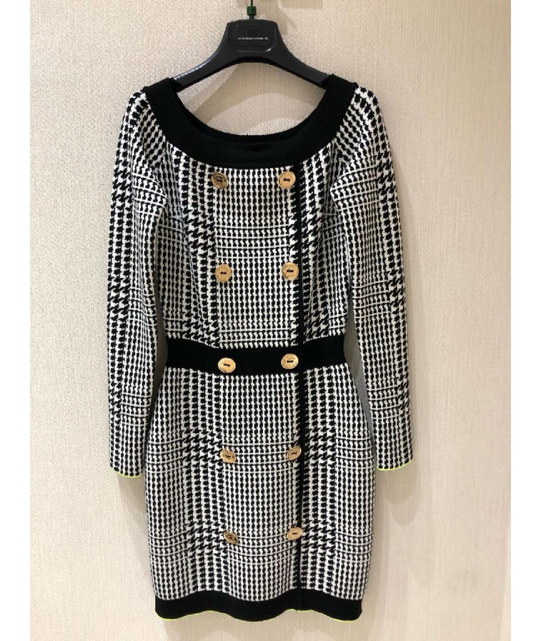 ELISABETTA FRANCHI Черное вискозное повседневное платье, фото 8