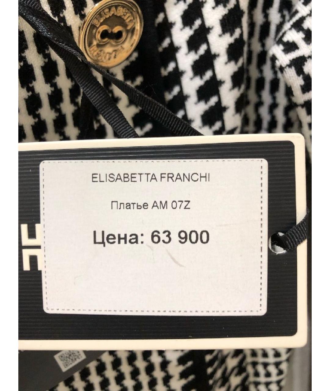 ELISABETTA FRANCHI Черное вискозное повседневное платье, фото 7