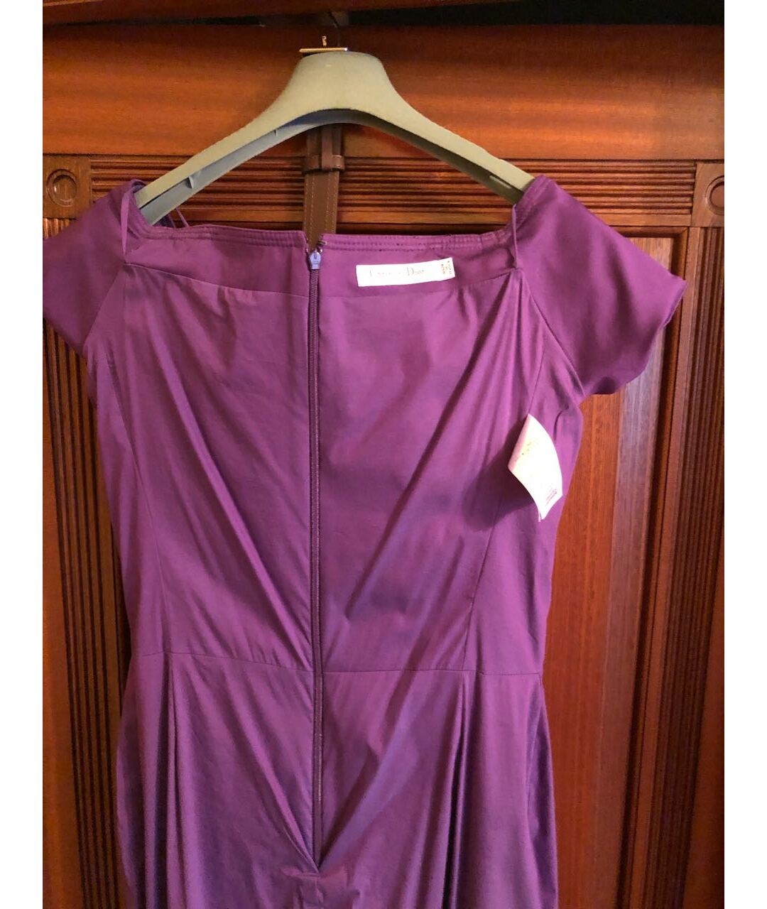 CHRISTIAN DIOR PRE-OWNED Фиолетовое хлопковое платье, фото 3