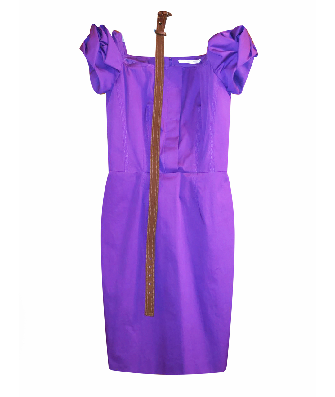 CHRISTIAN DIOR PRE-OWNED Фиолетовое хлопковое платье, фото 1