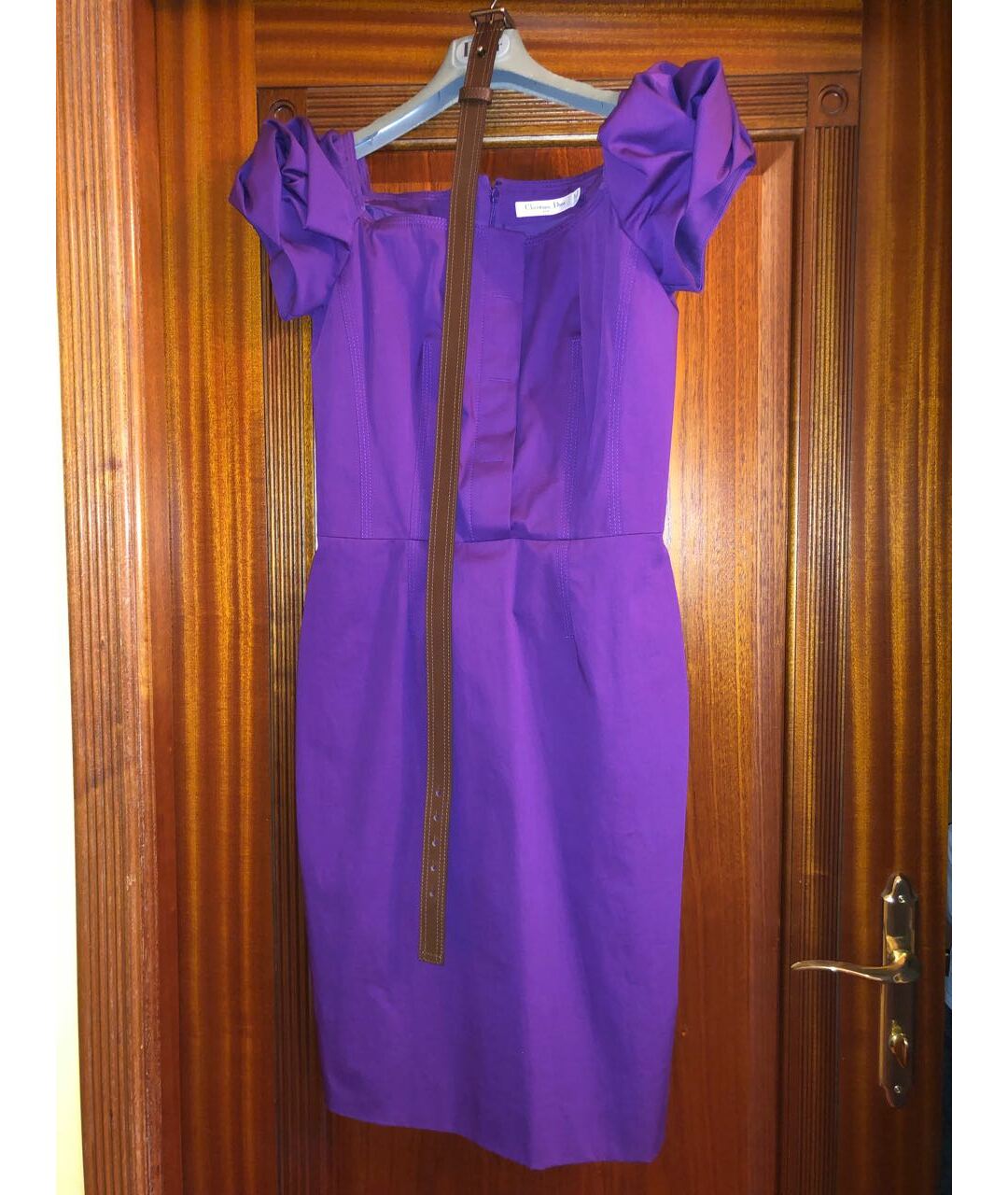 CHRISTIAN DIOR PRE-OWNED Фиолетовое хлопковое платье, фото 5