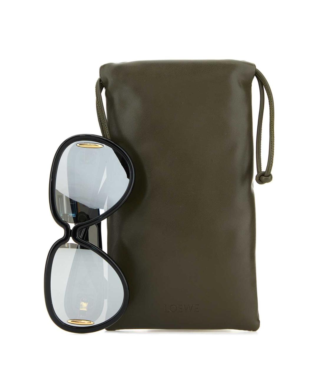 LOEWE Черные пластиковые солнцезащитные очки, фото 2