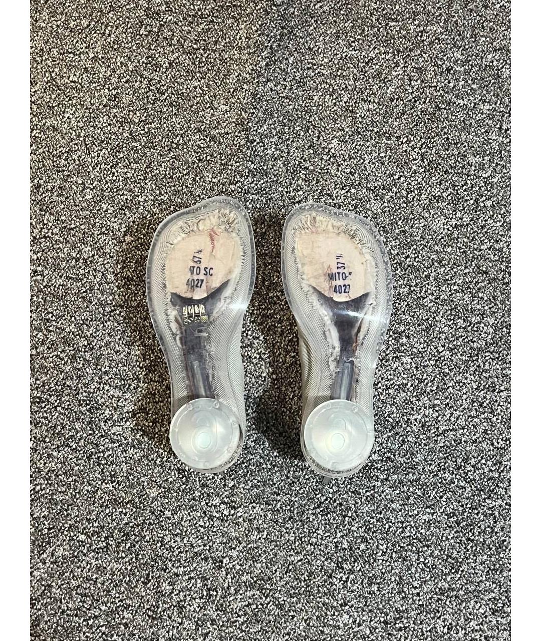 MAISON MARGIELA Белые текстильные ботильоны, фото 5
