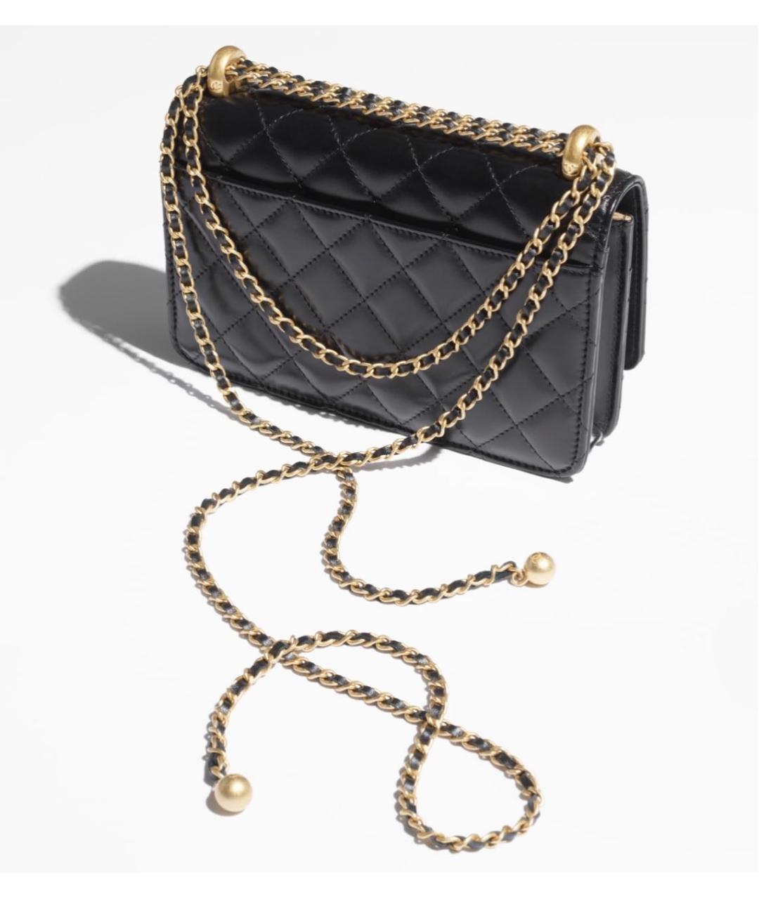 CHANEL Черная кожаная сумка через плечо, фото 4