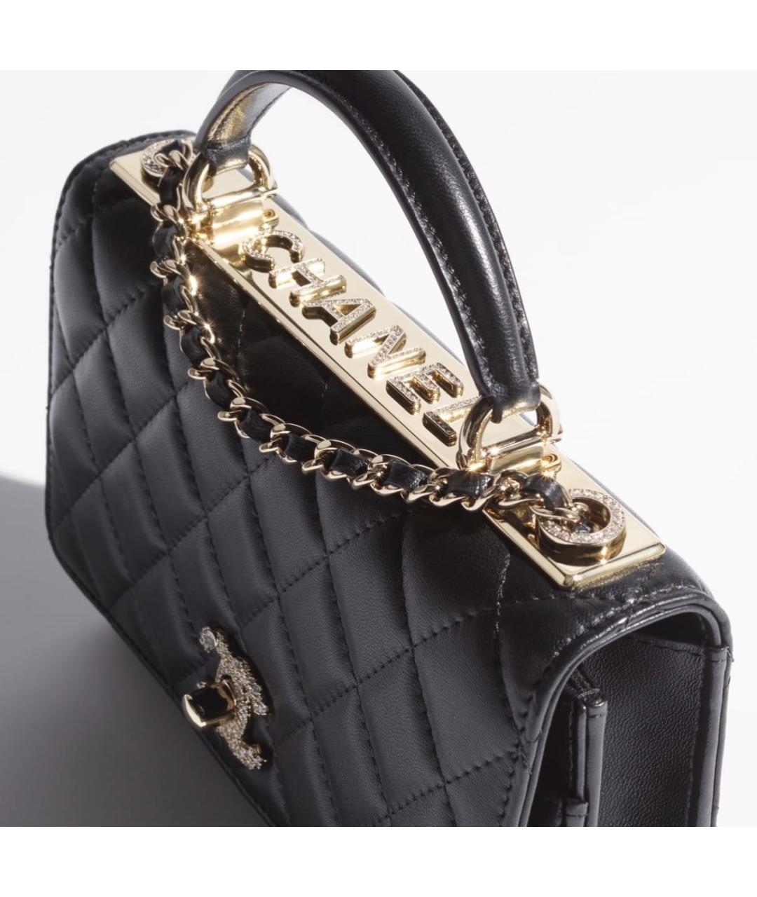 CHANEL Черная кожаная сумка через плечо, фото 4