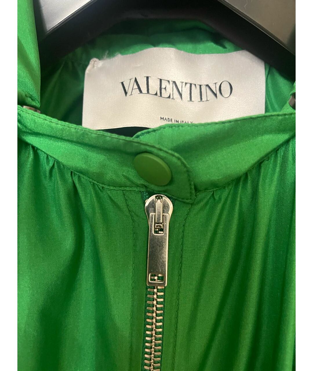 VALENTINO Зеленая шелковая куртка, фото 3