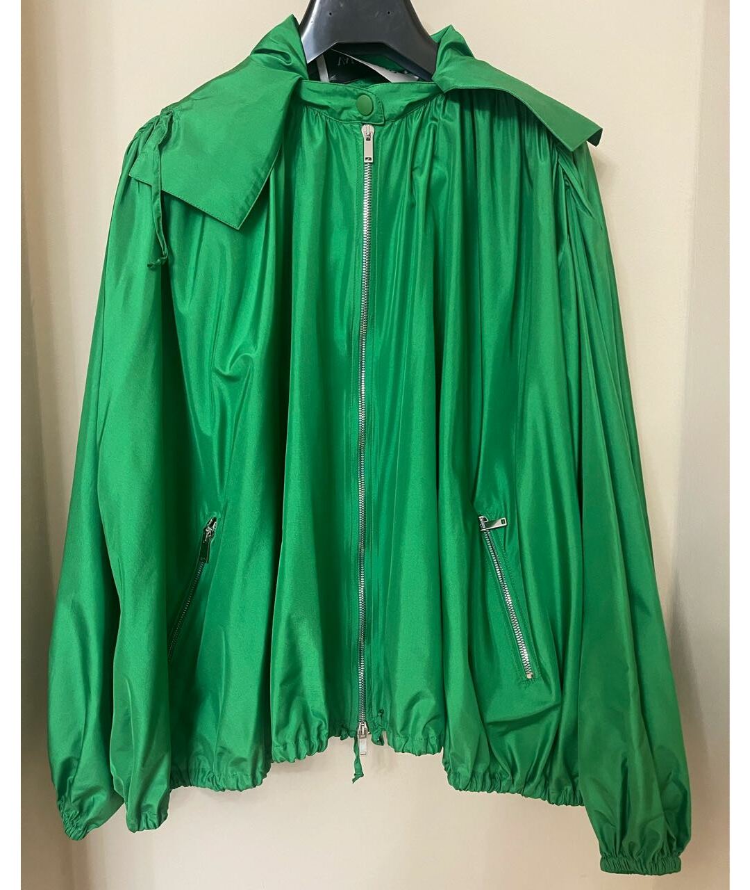 VALENTINO Зеленая шелковая куртка, фото 9