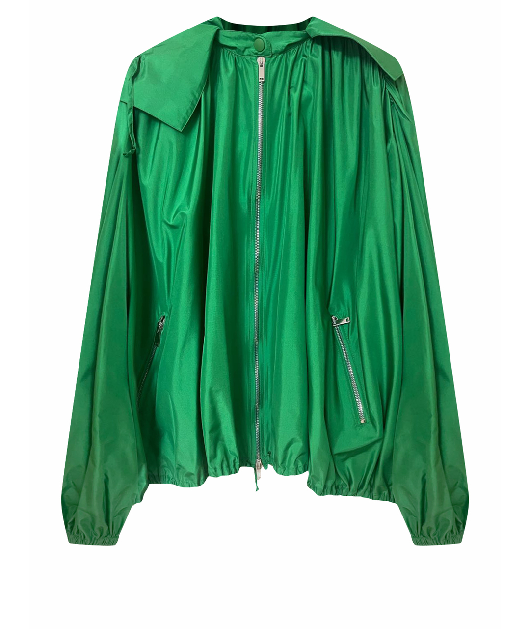 VALENTINO Зеленая шелковая куртка, фото 1