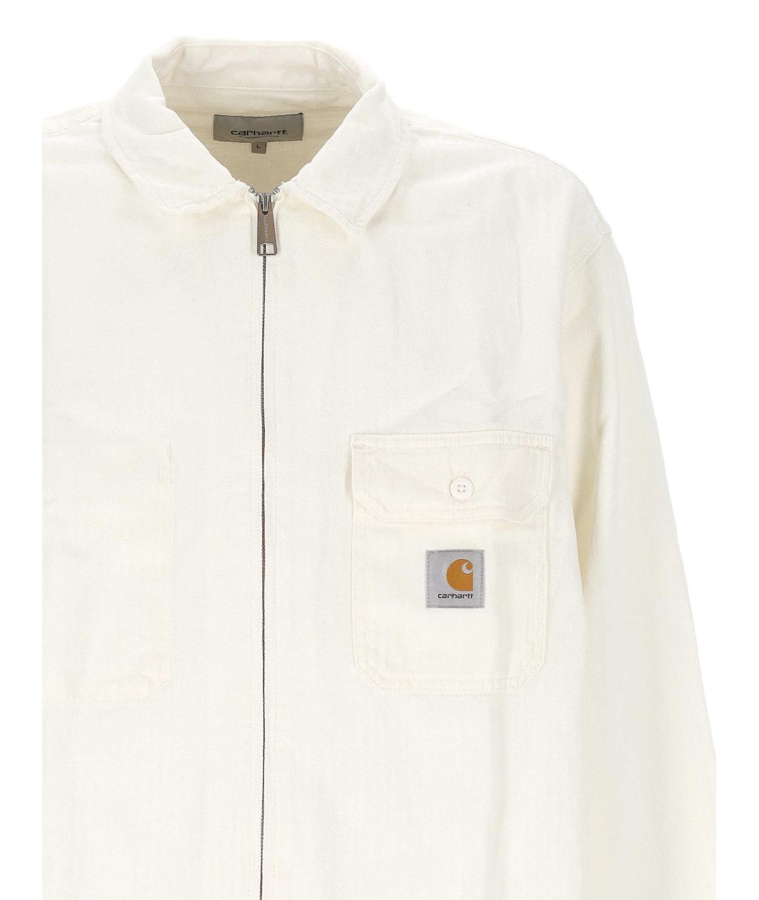 CARHARTT WIP Бежевая хлопковая кэжуал рубашка, фото 2