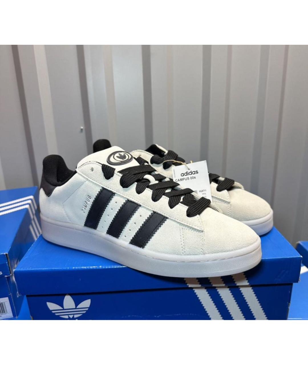 ADIDAS Бежевые замшевые низкие кроссовки / кеды, фото 2
