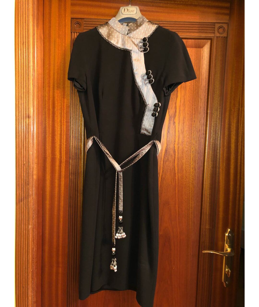 CHRISTIAN DIOR PRE-OWNED Черное шелковое платье, фото 6