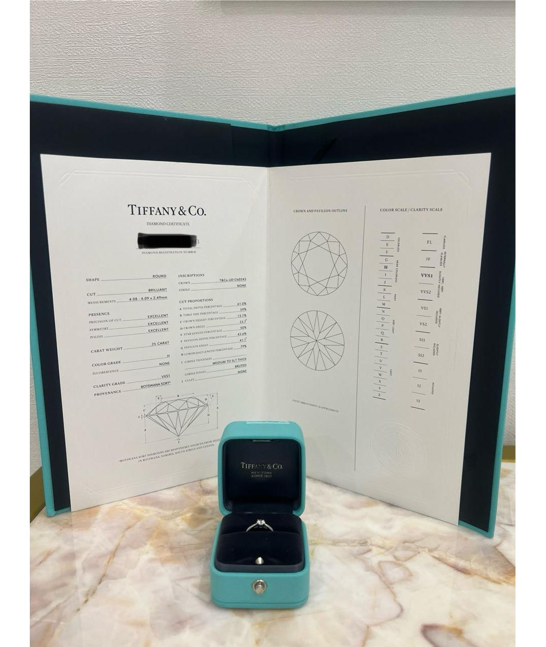 TIFFANY&CO Платиновое кольцо, фото 2
