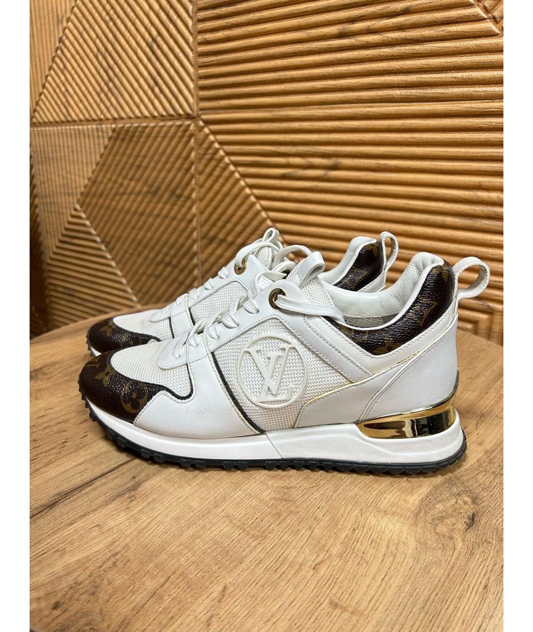 LOUIS VUITTON Белые кожаные кроссовки, фото 4