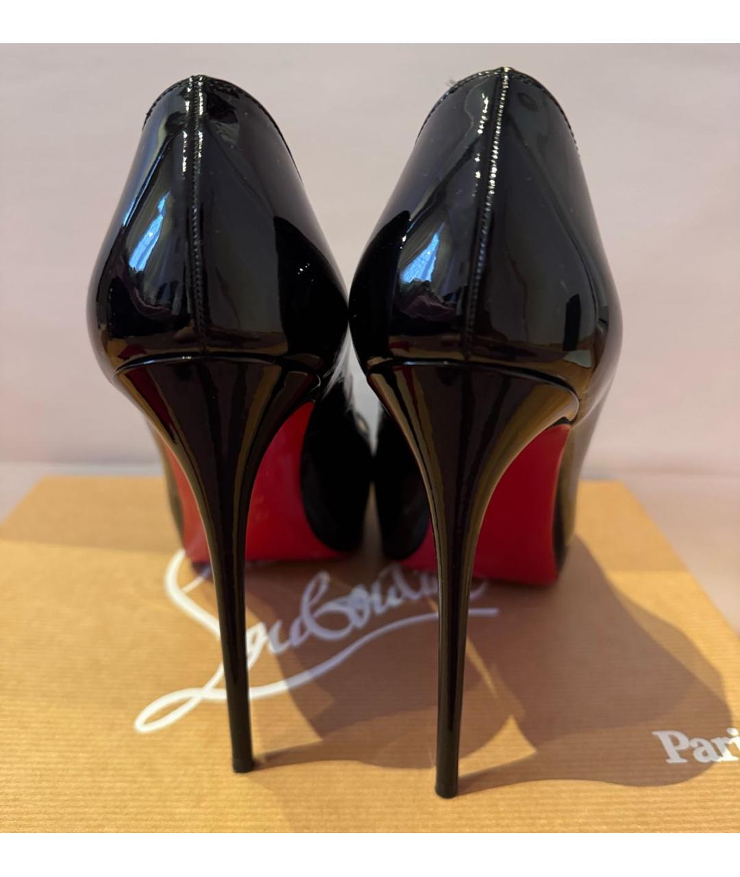 CHRISTIAN LOUBOUTIN Черные туфли из лакированной кожи, фото 4