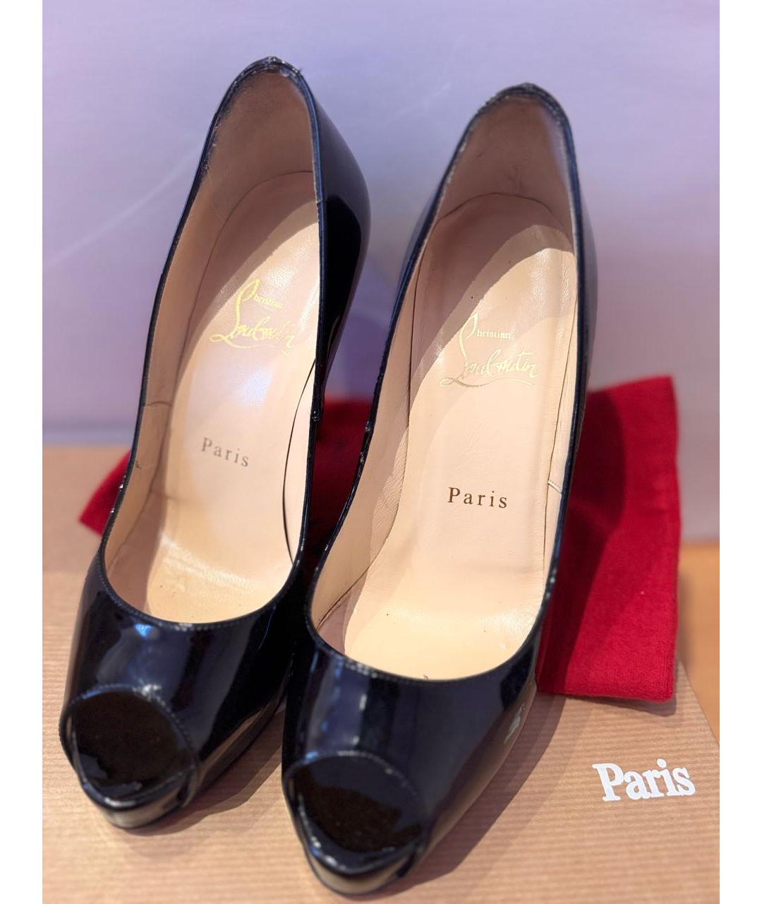 CHRISTIAN LOUBOUTIN Черные туфли из лакированной кожи, фото 3