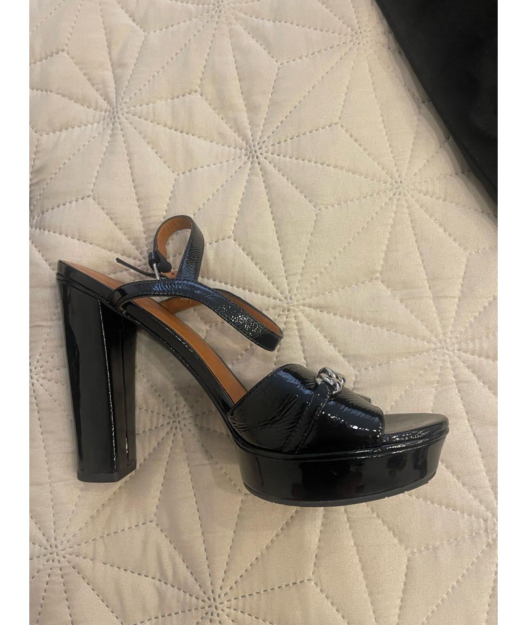 MARC JACOBS Черные босоножки из лакированной кожи, фото 6