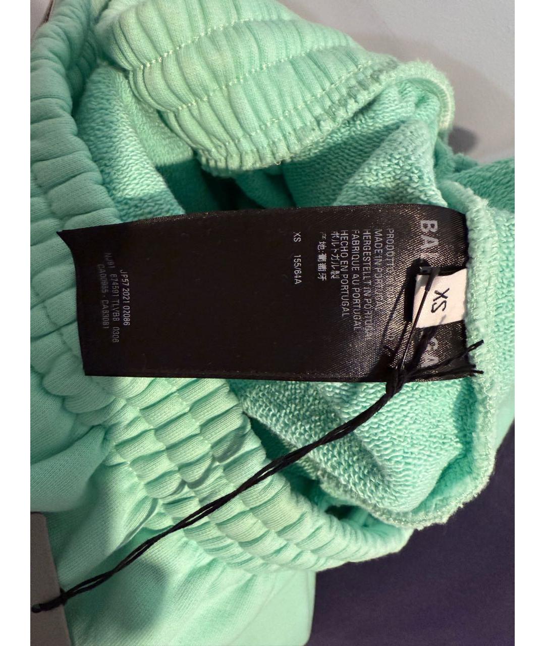 BALENCIAGA Бирюзовые хлопковые шорты, фото 5