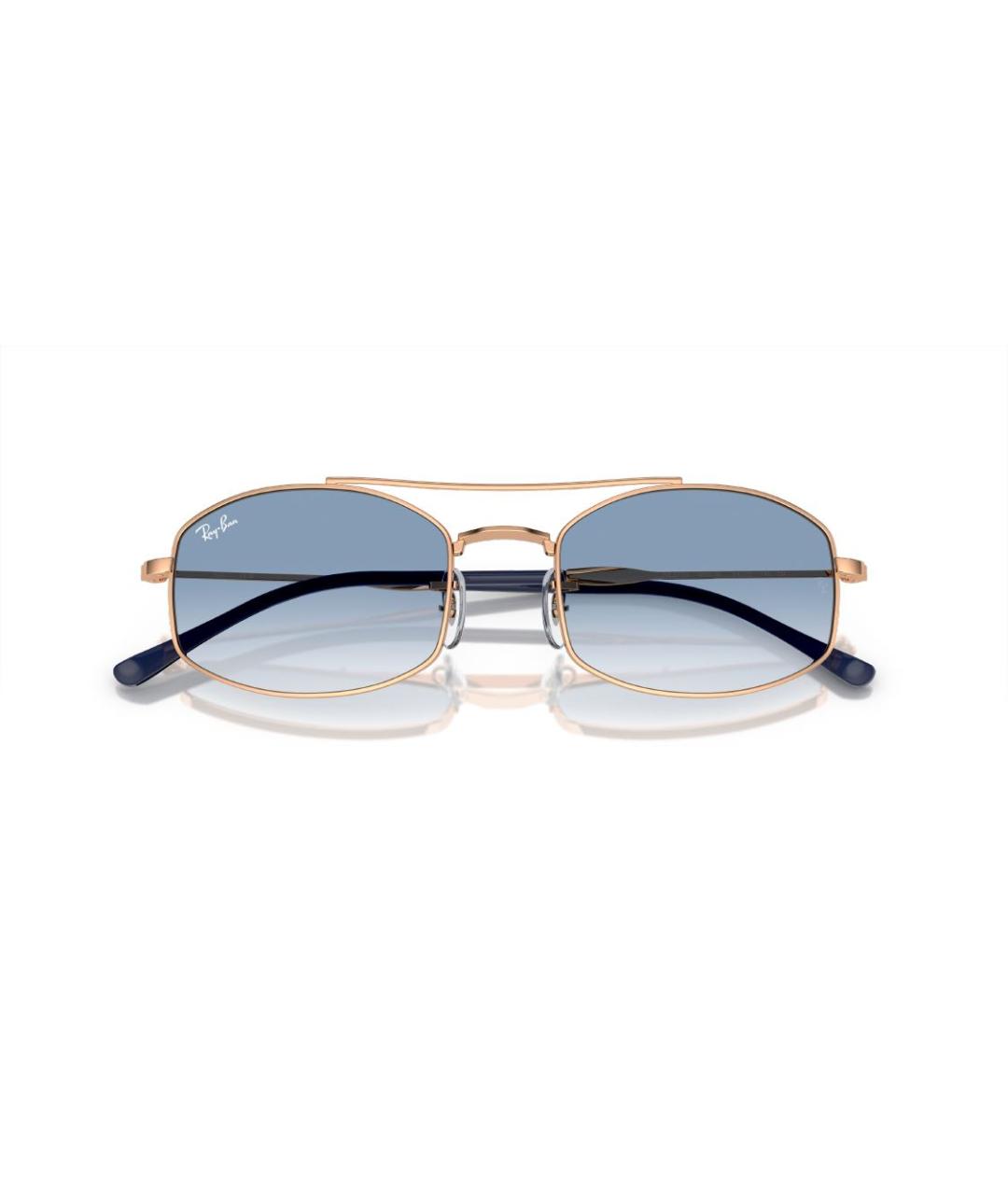 RAY BAN Голубые металлические солнцезащитные очки, фото 3