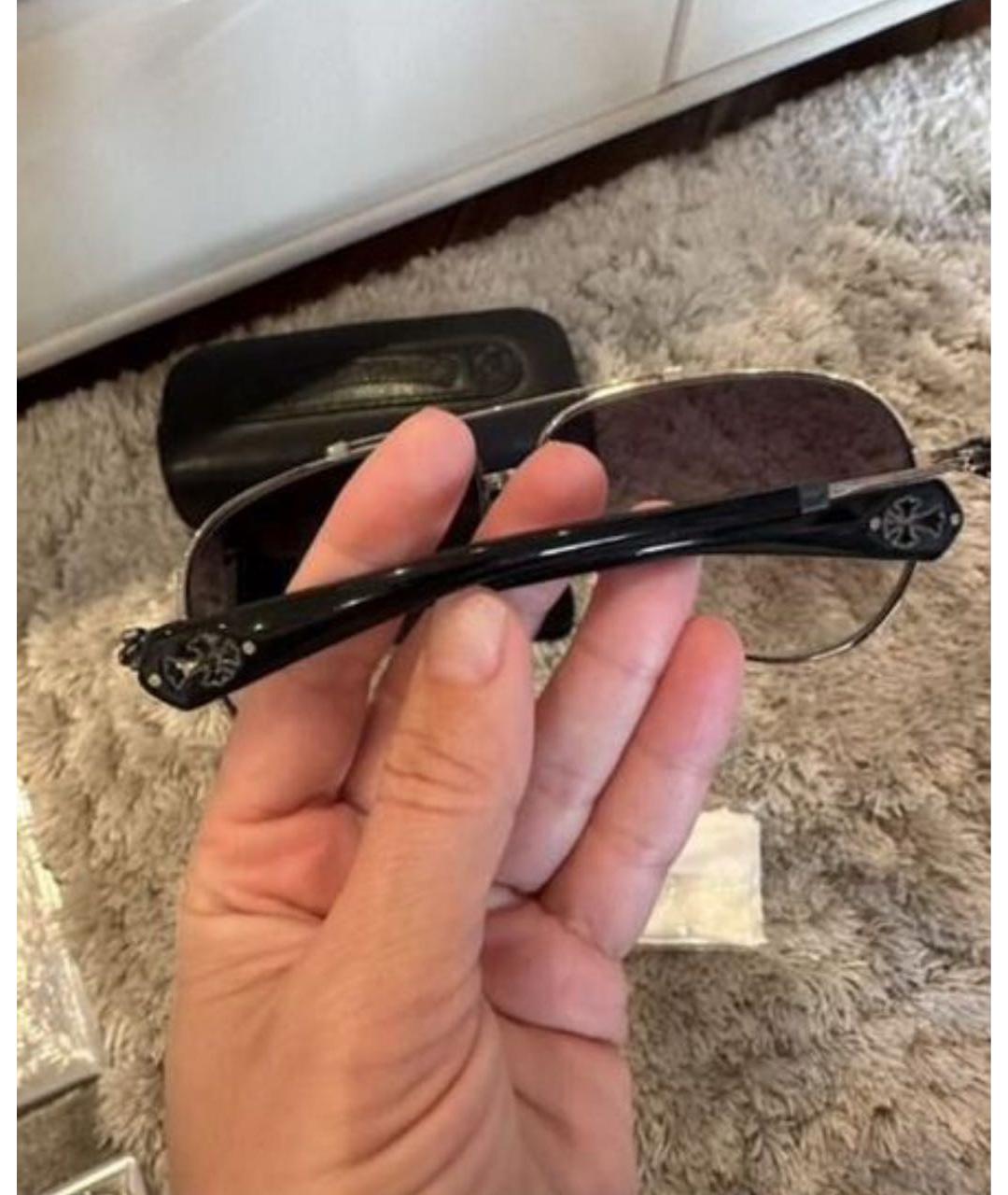CHROME HEARTS Серебряные металлические солнцезащитные очки, фото 2