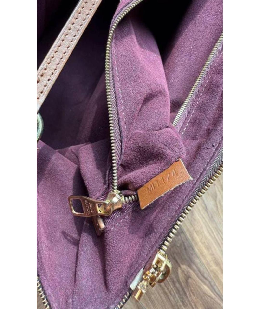 LOUIS VUITTON Коричневая кожаная сумка тоут, фото 3