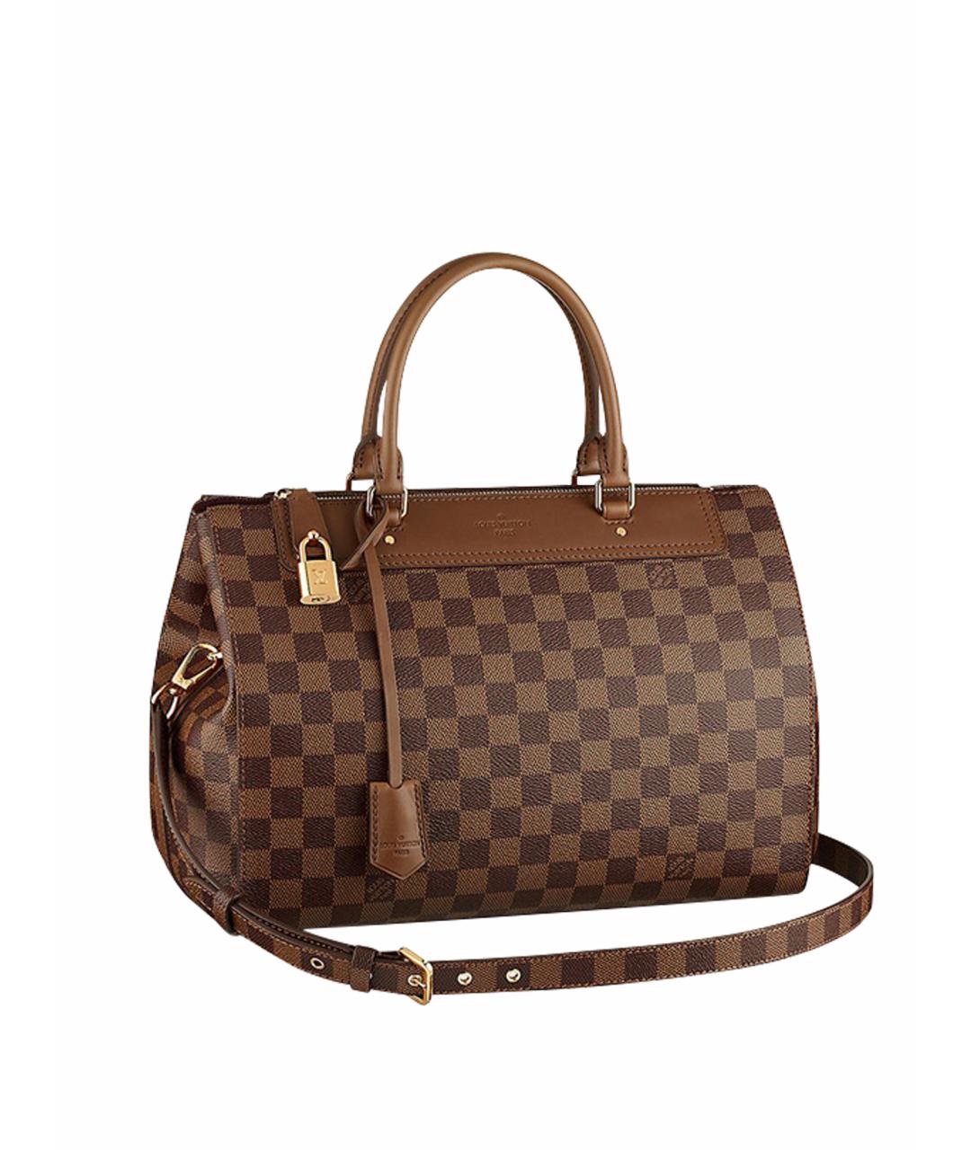 LOUIS VUITTON Коричневая кожаная сумка тоут, фото 1