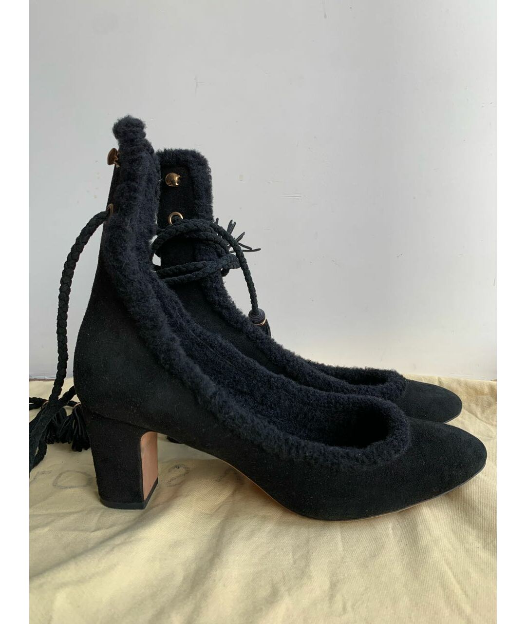 ROCHAS Черные замшевые туфли, фото 5