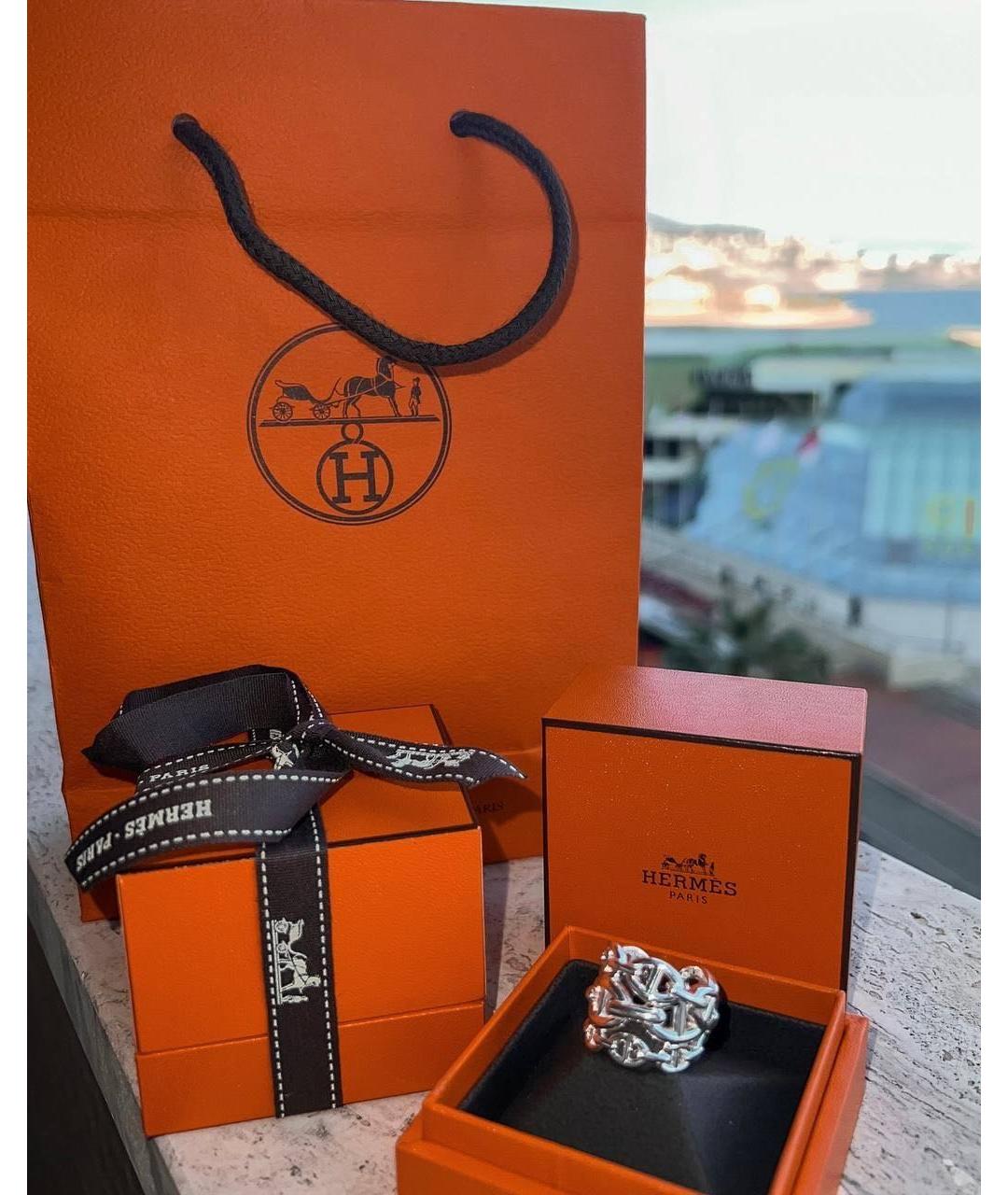 HERMES Серебряное серебряное кольцо, фото 2