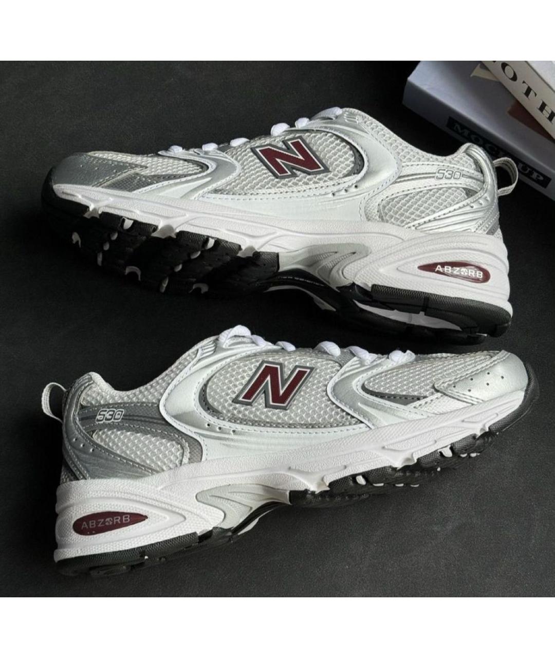 NEW BALANCE Белые текстильные кроссовки, фото 5