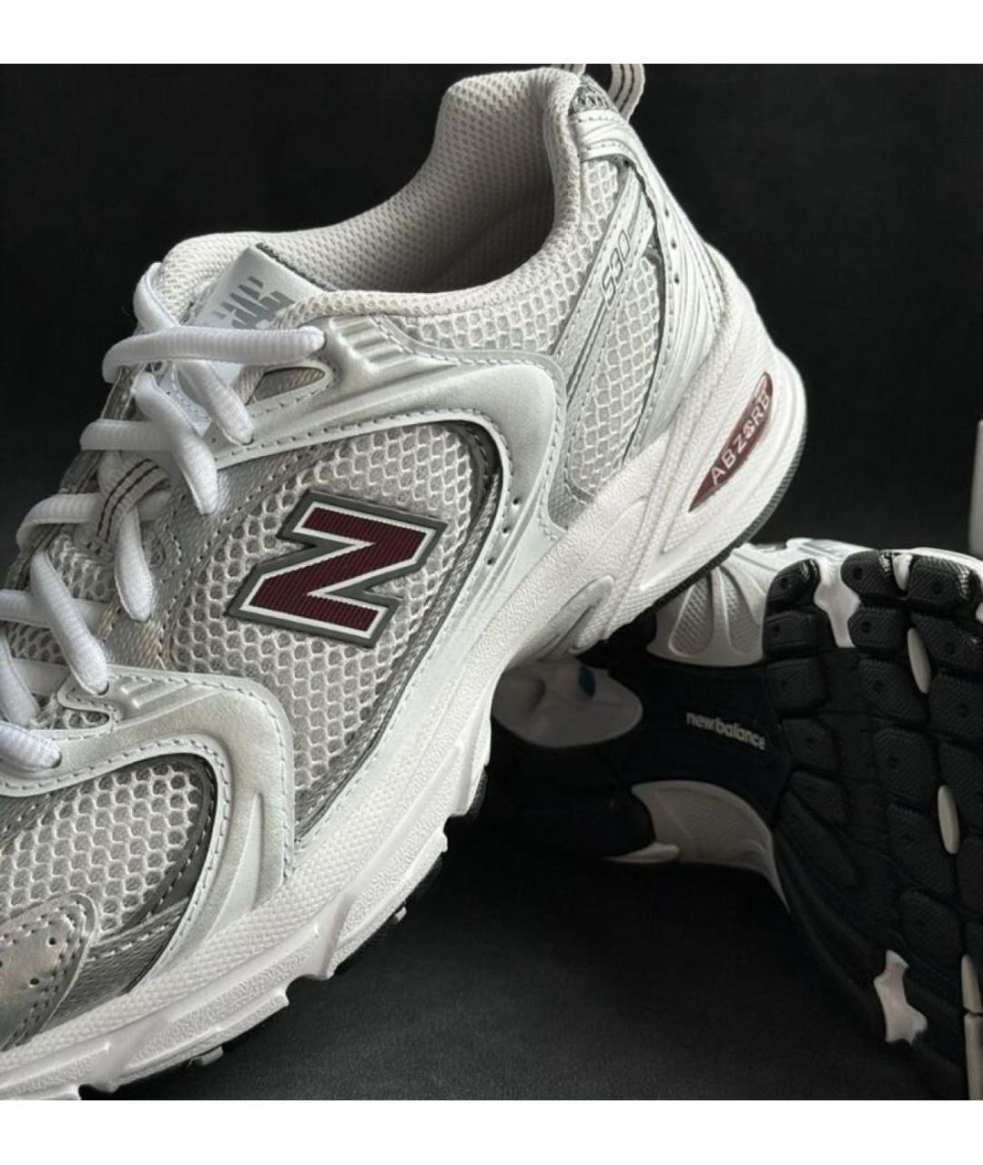 NEW BALANCE Белые текстильные кроссовки, фото 8
