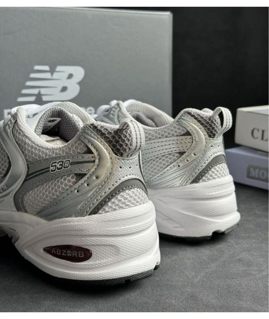 NEW BALANCE Белые текстильные кроссовки, фото 7