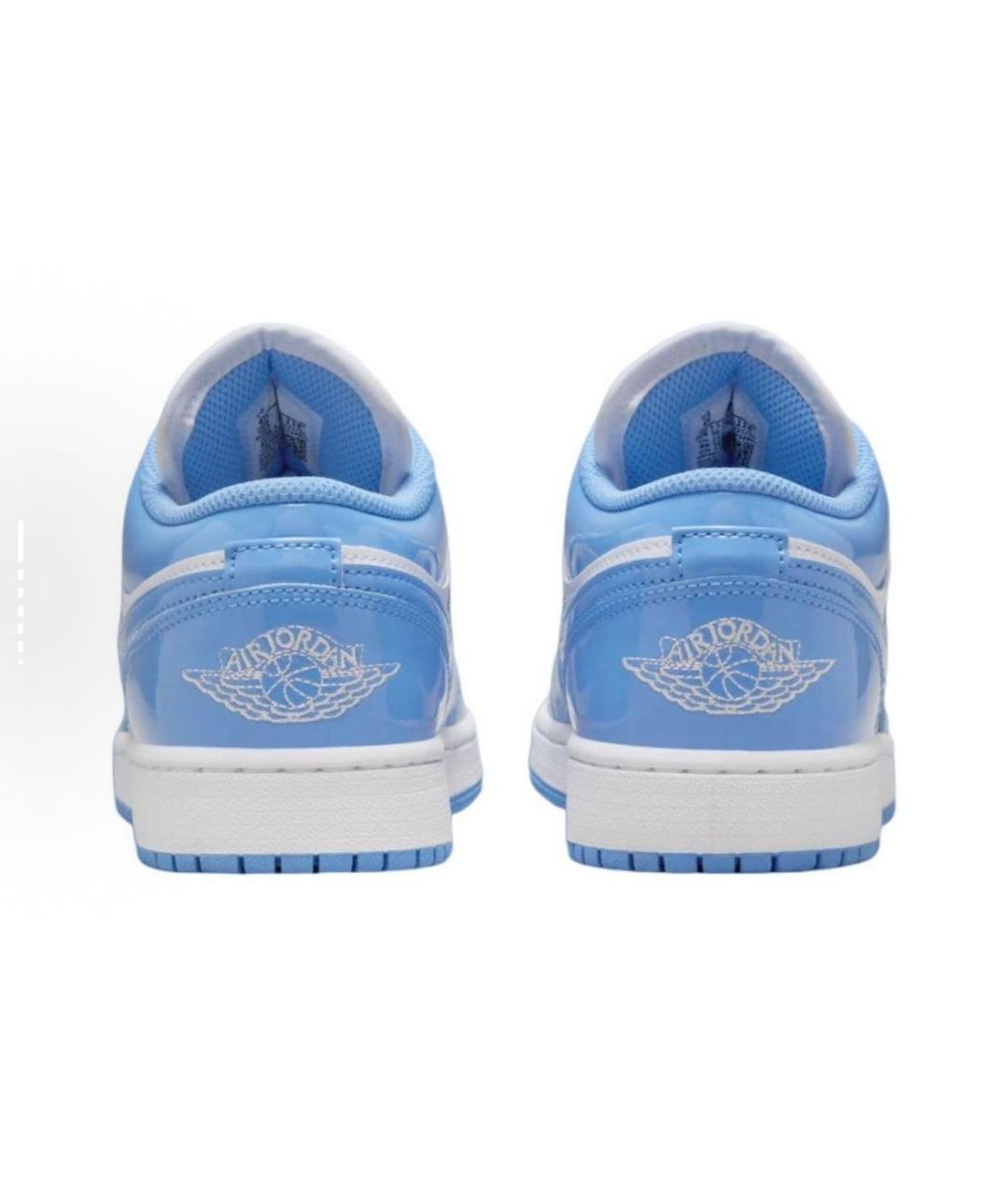 JORDAN Голубые кроссовки из лакированной кожи, фото 5